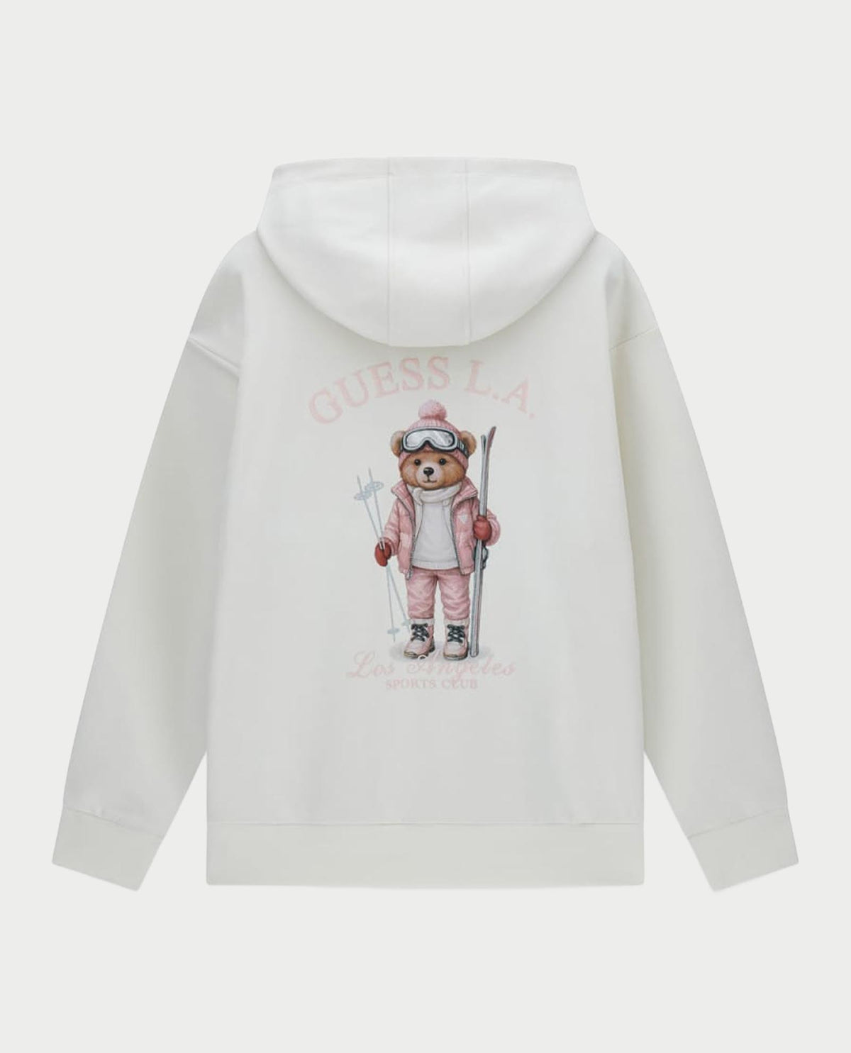 Felpa donna Guess con cappuccio e stampa sul retro 