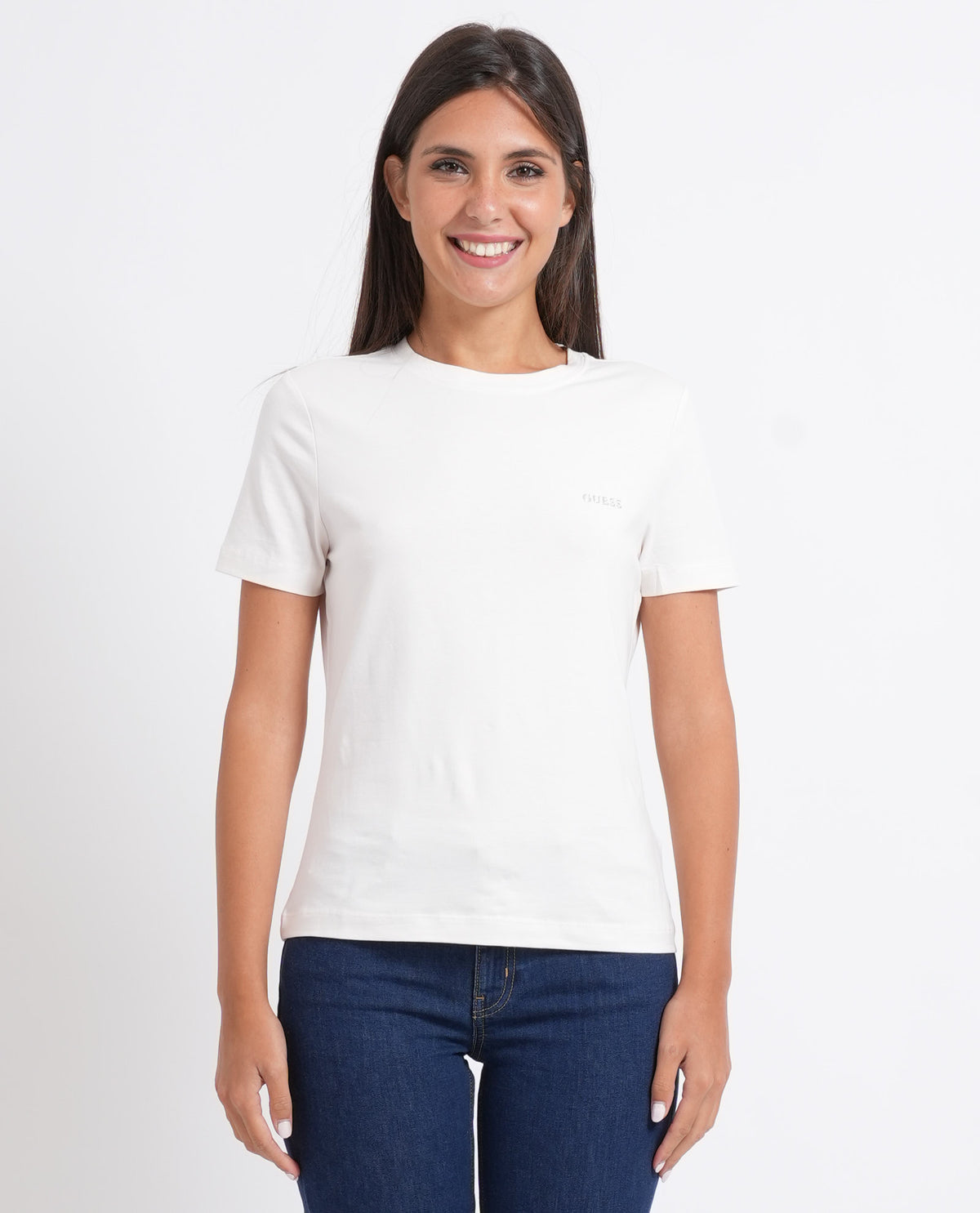 T-shirt donna Guess basic girocollo 