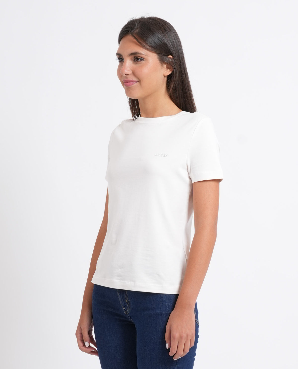 T-shirt donna Guess basic girocollo 