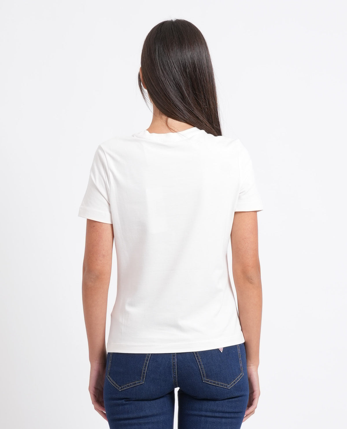 T-shirt donna Guess basic girocollo 