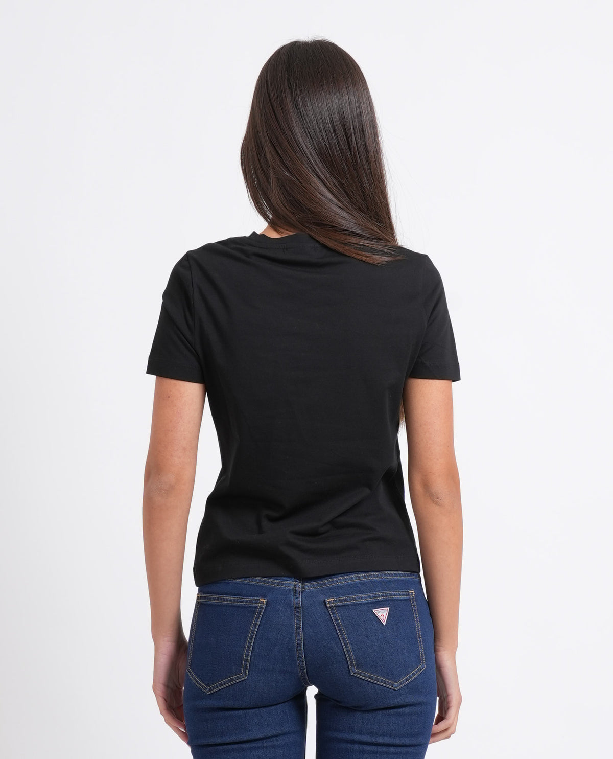 T-shirt donna Guess basic girocollo 