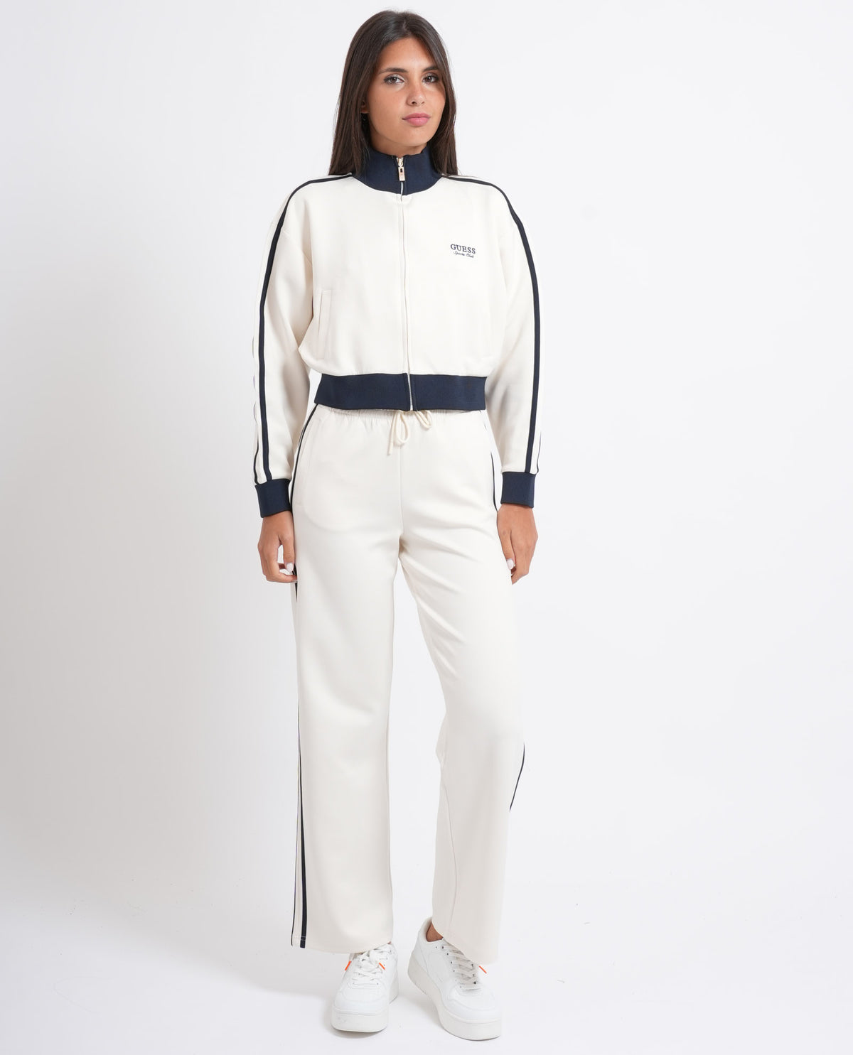 Pantaloni sportivi donna Guess con bande laterali 