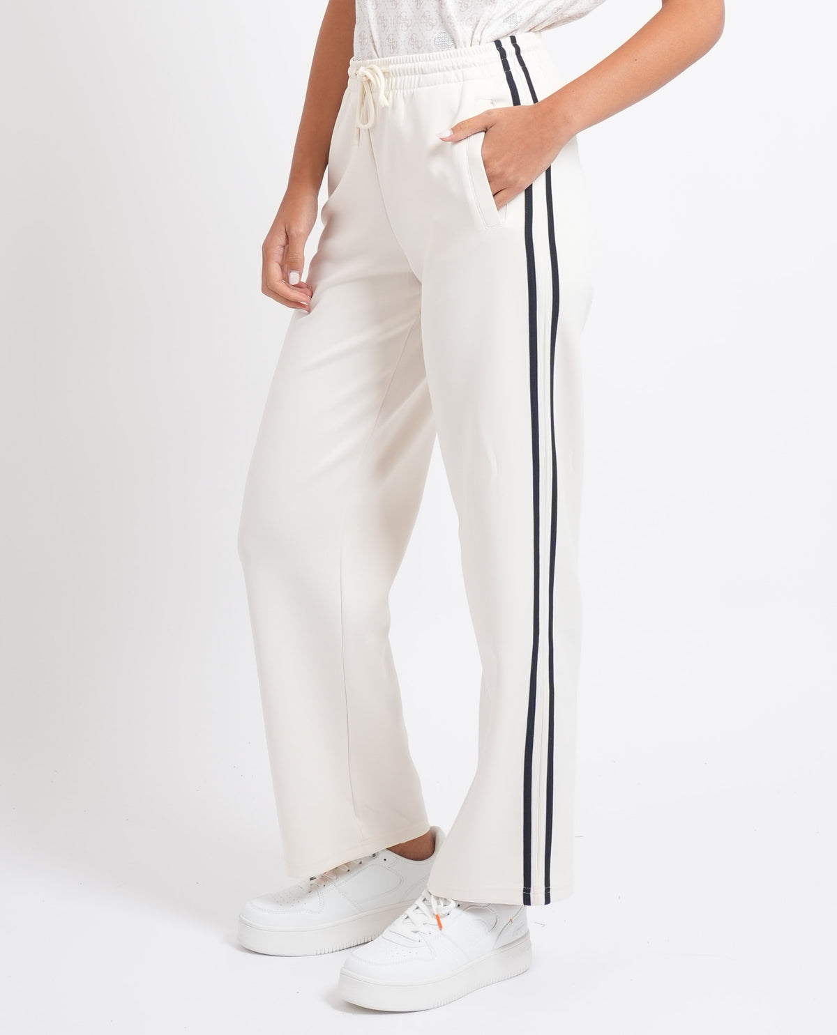 Pantaloni sportivi donna Guess con bande laterali 