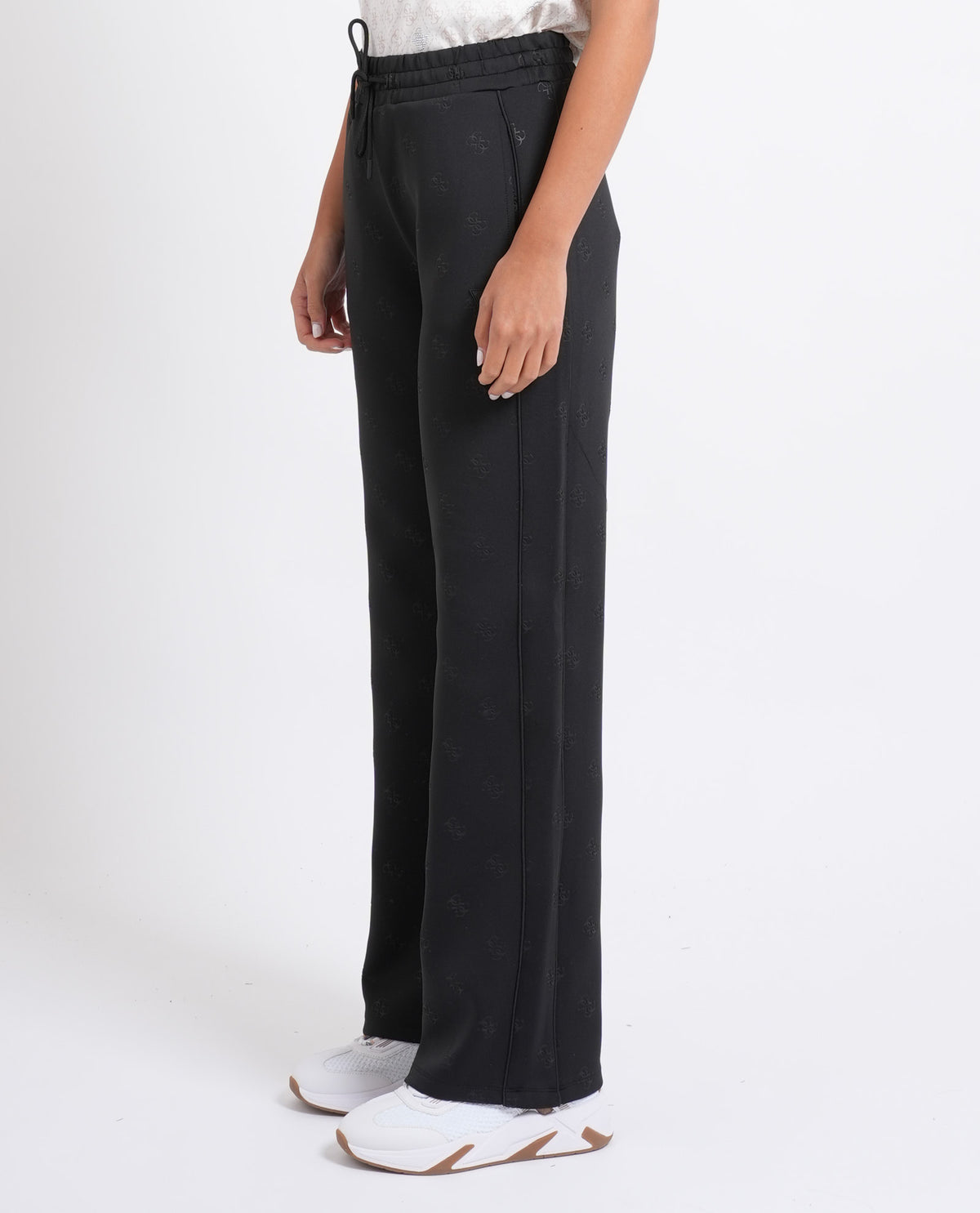 Pantaloni sportivi donna Guess a fantasia logata 