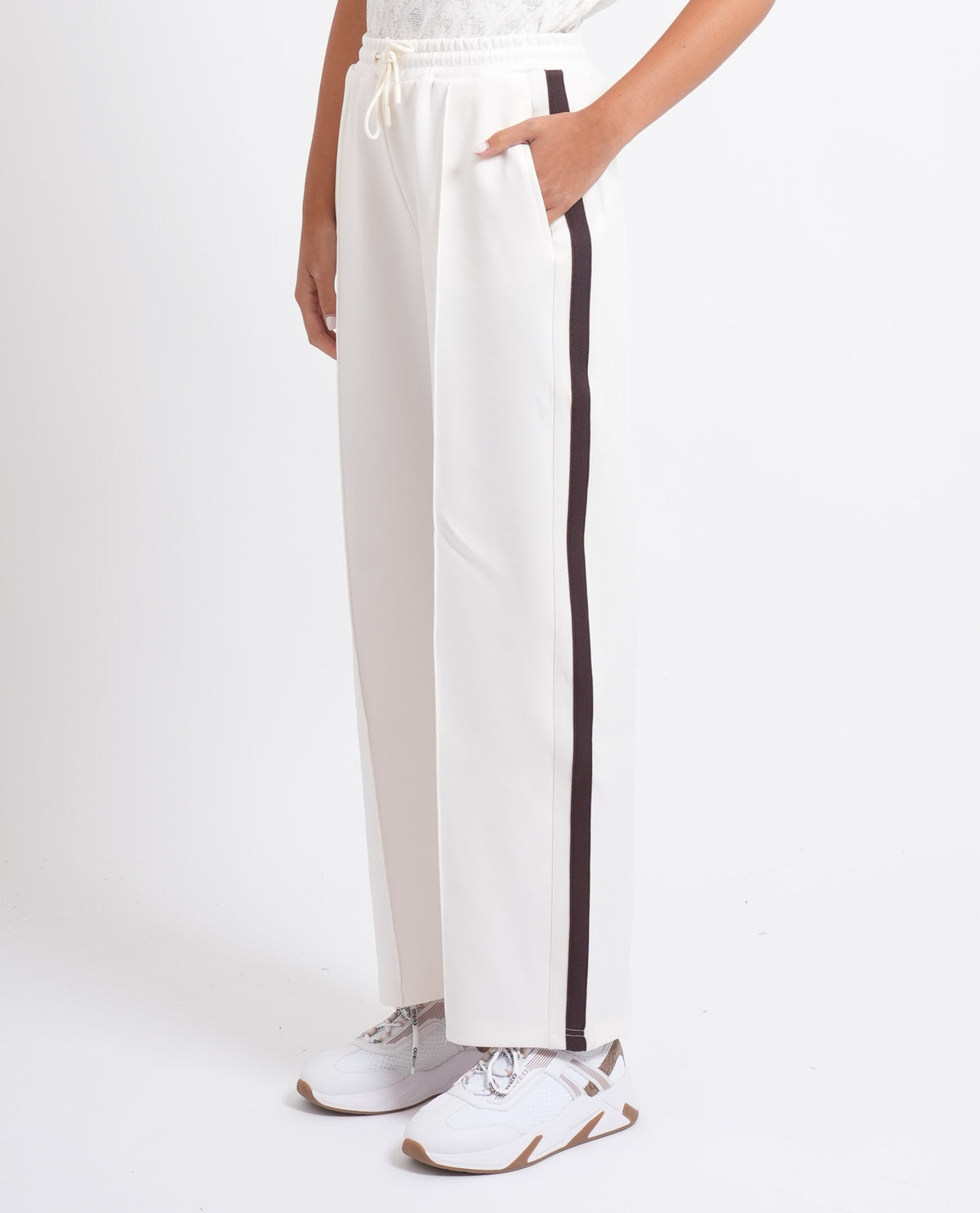 Pantaloni sportivi donna Guess con bande a contrasto 