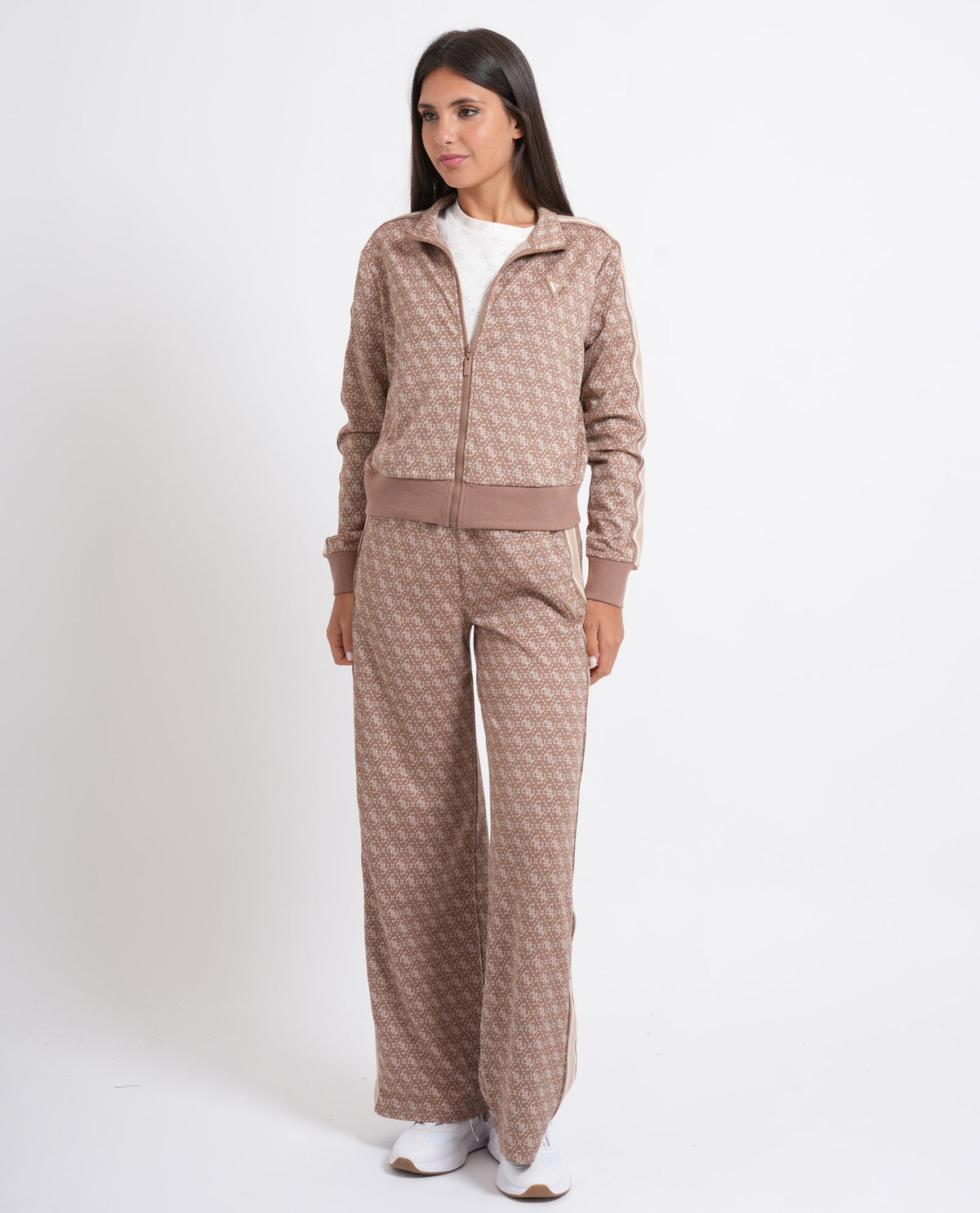 Pantaloni donna Guess a fantasia logata 