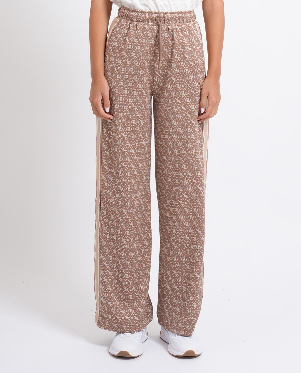 Pantaloni donna Guess a fantasia logata 