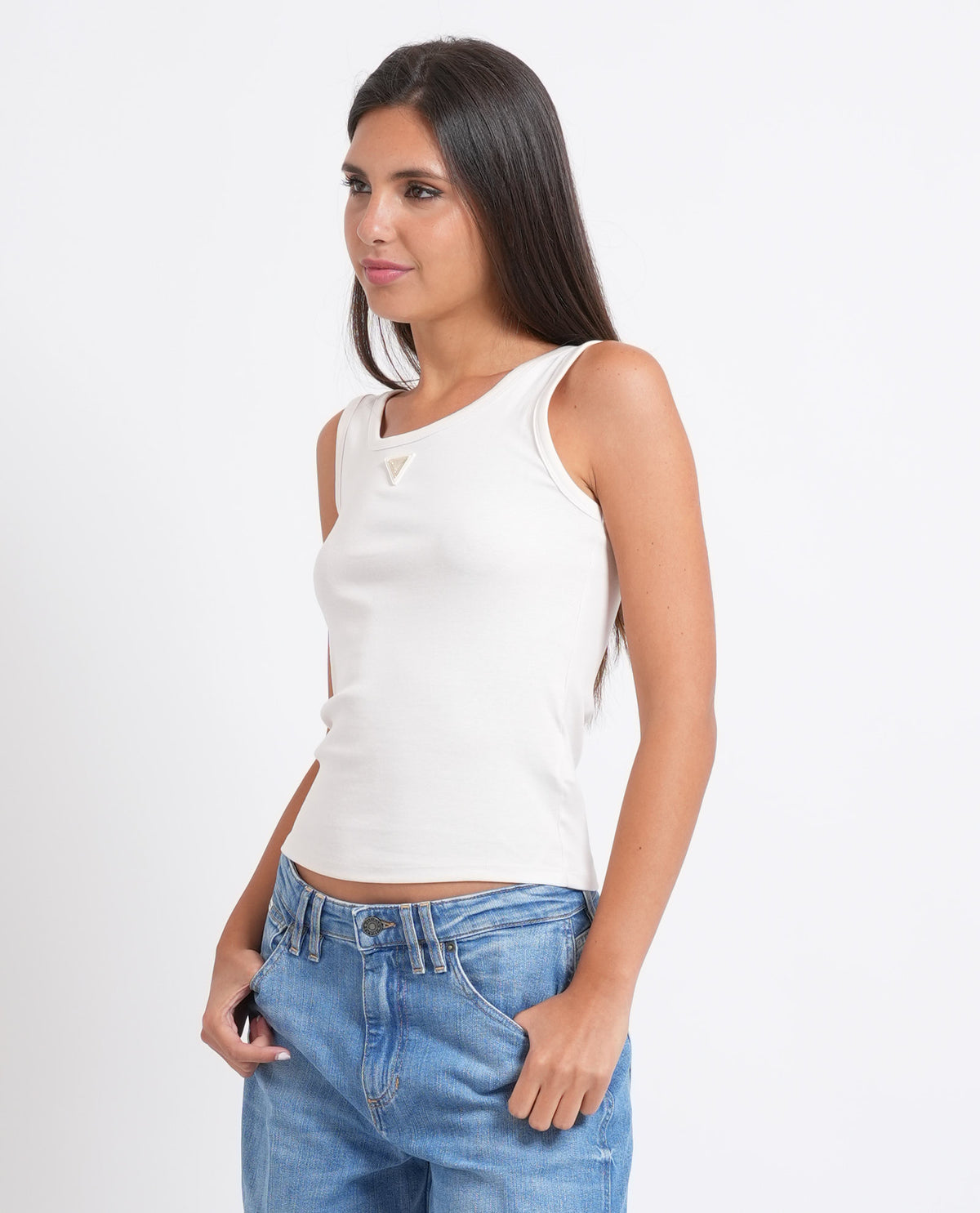 Top donna Guess smanicato 