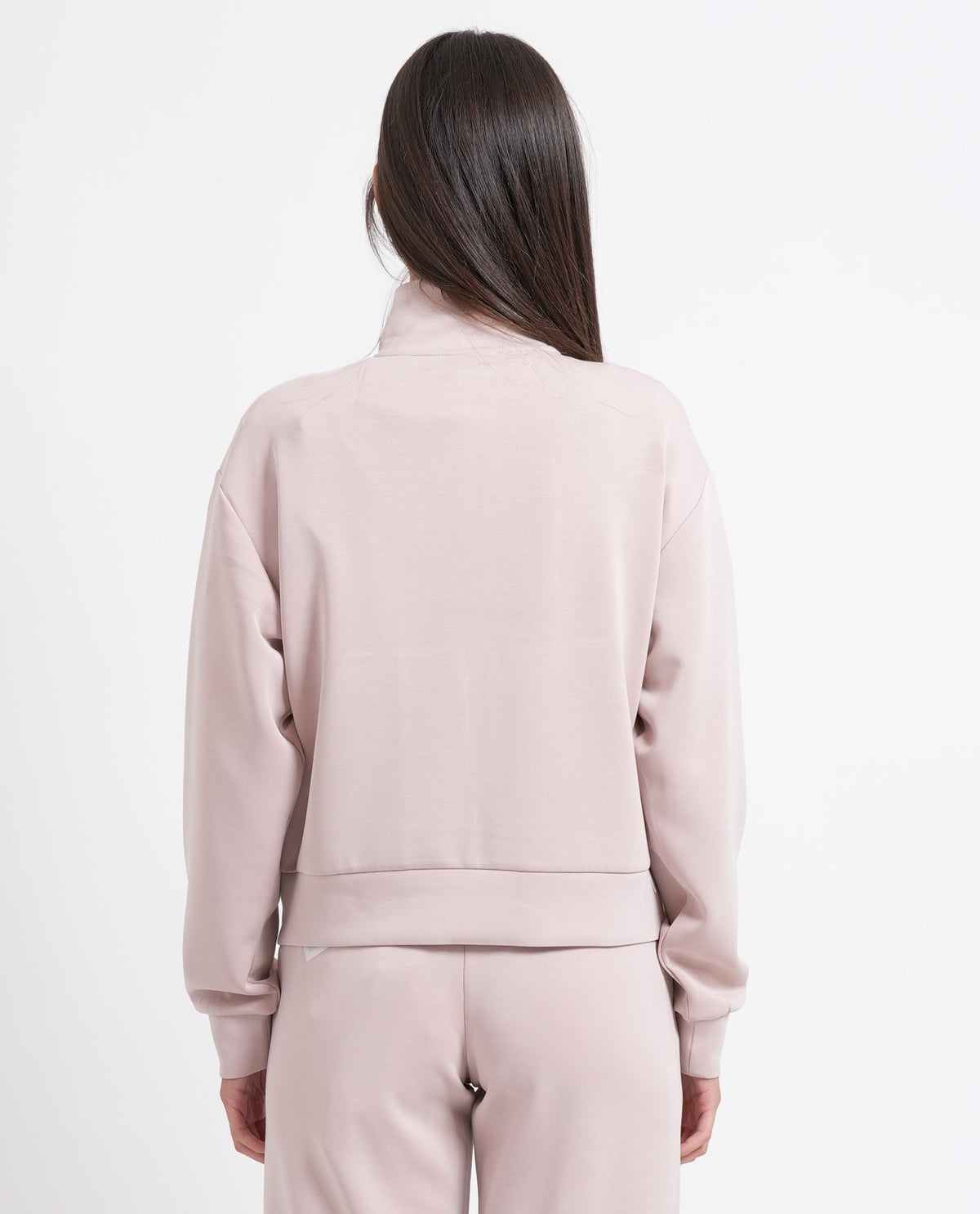 Felpa donna Guess fullzip e collo alto 
