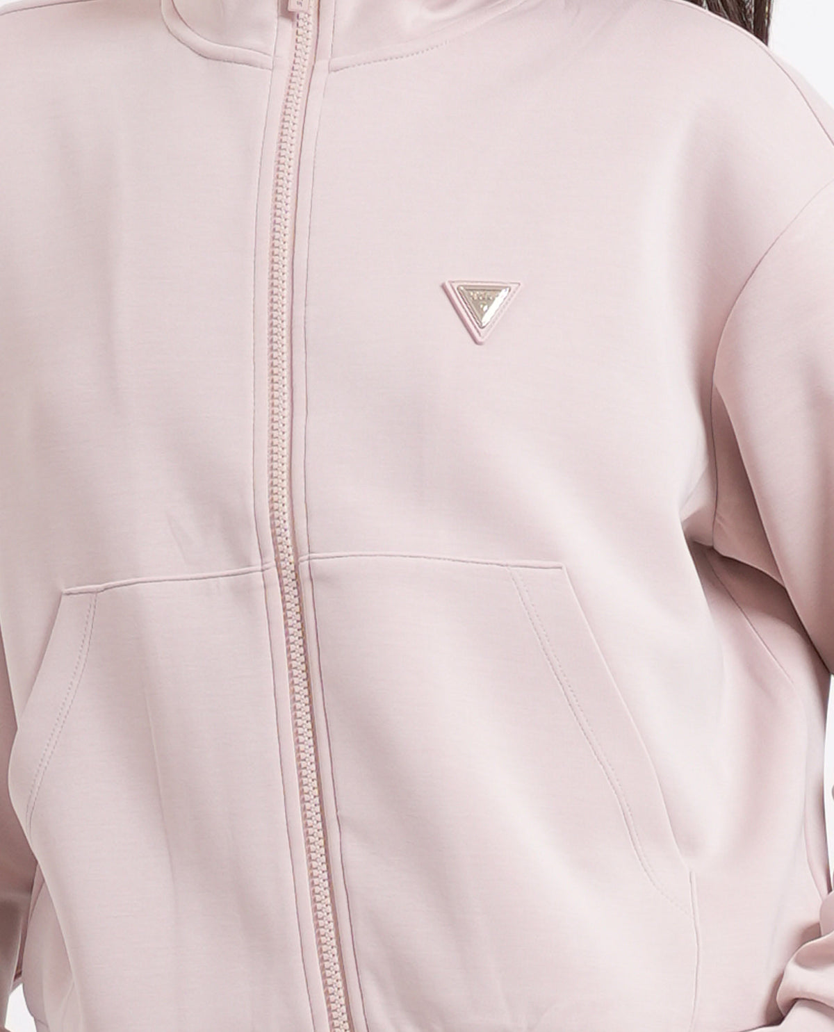Felpa donna Guess fullzip e collo alto 