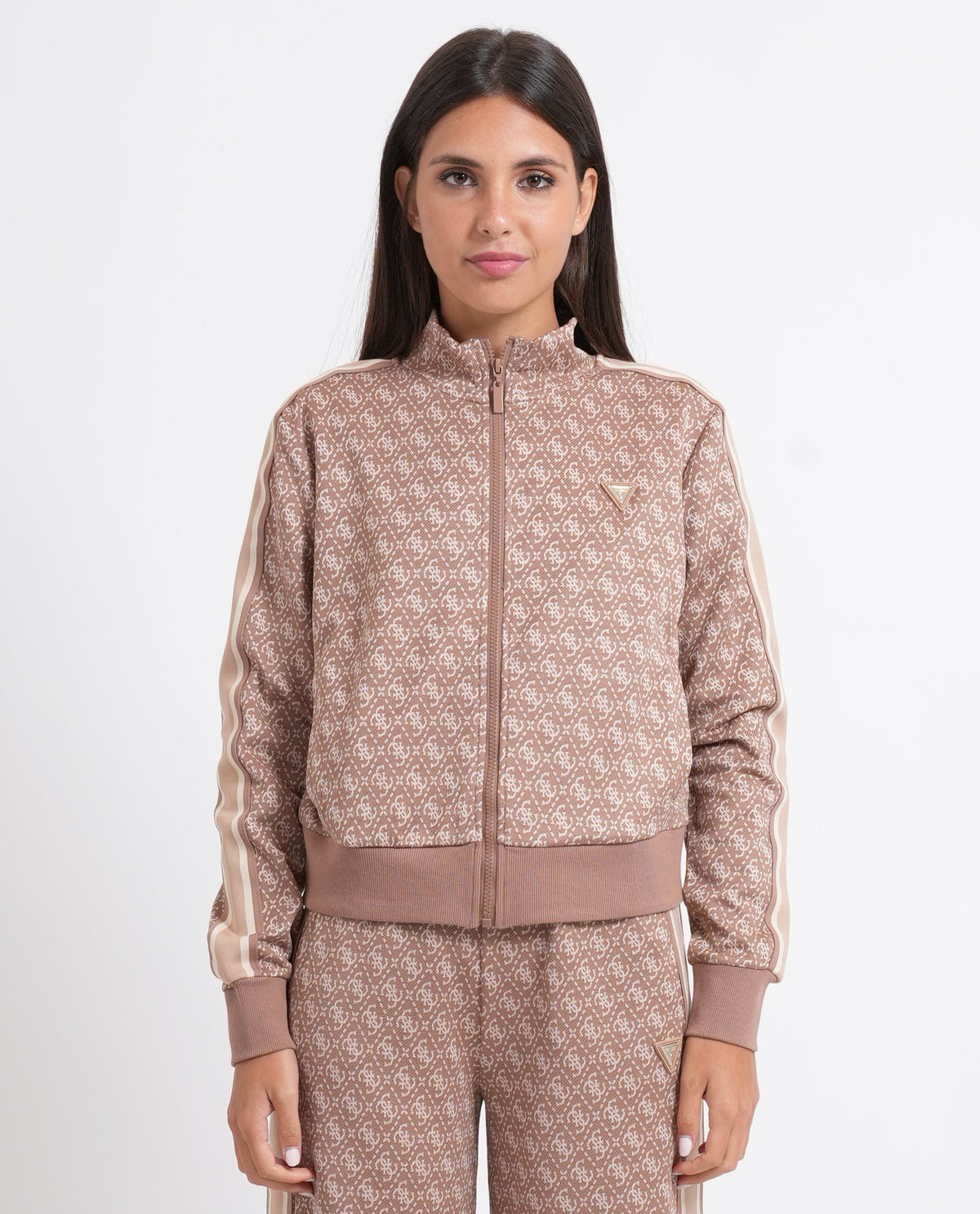 Felpa donna Guess con logo lettering all over 