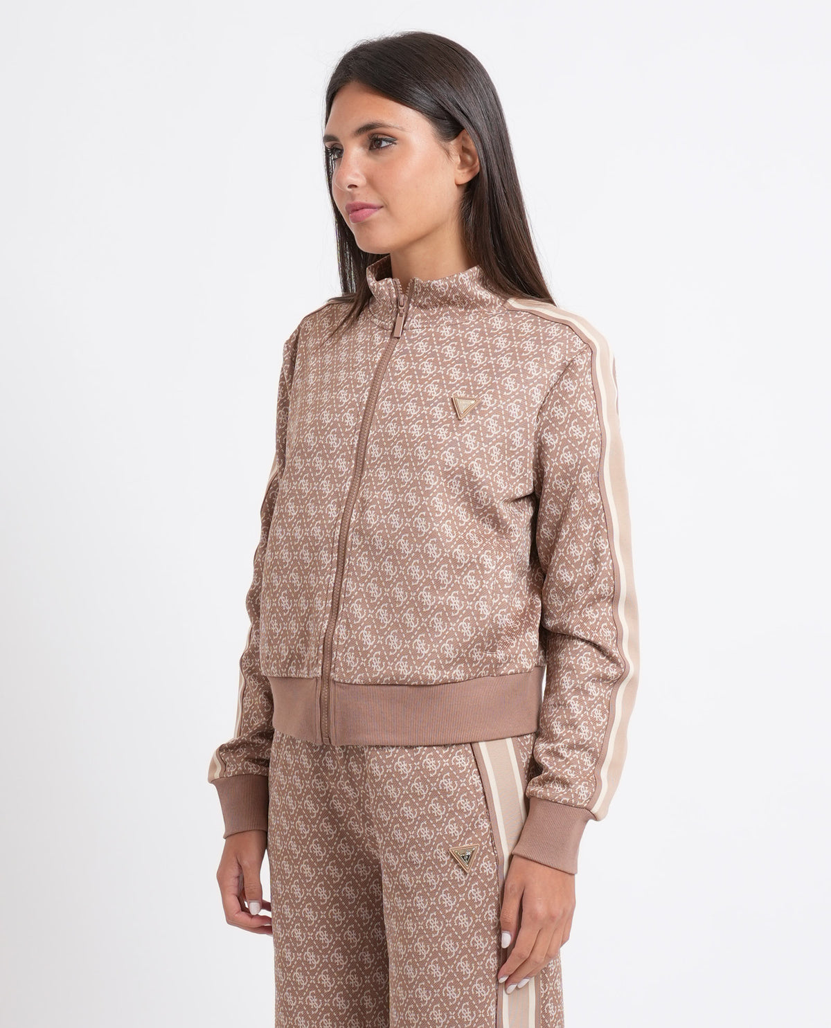 Felpa donna Guess con logo lettering all over 