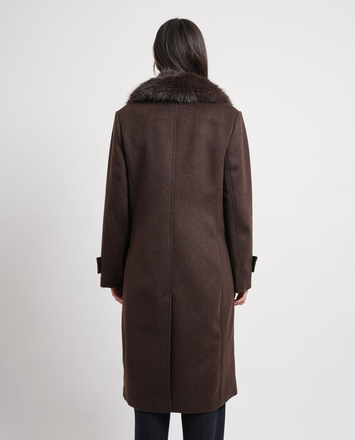 Cappotto con collo in pelliccia sintetica Guess donna 