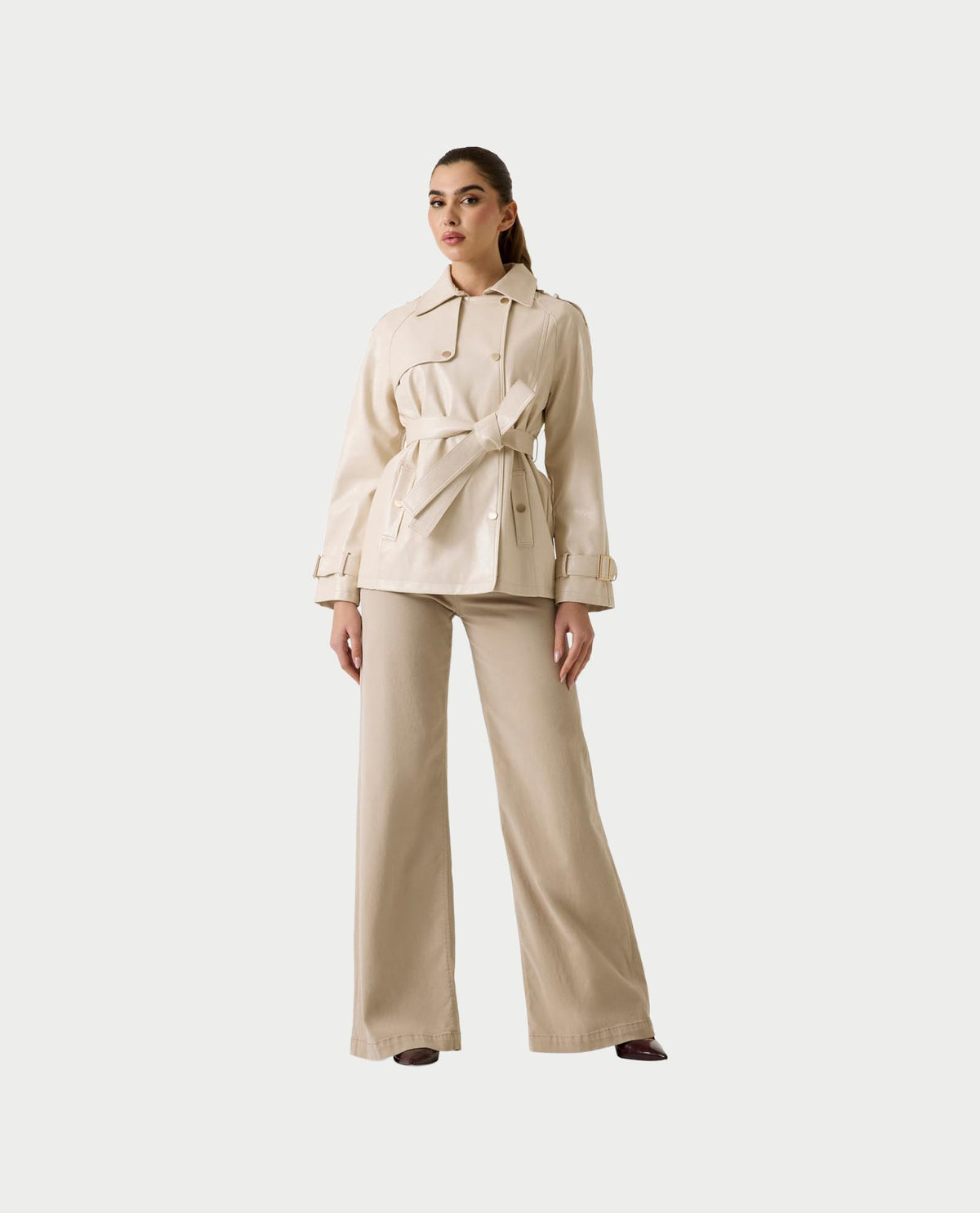 Trench corto Guess donna in ecopelle 