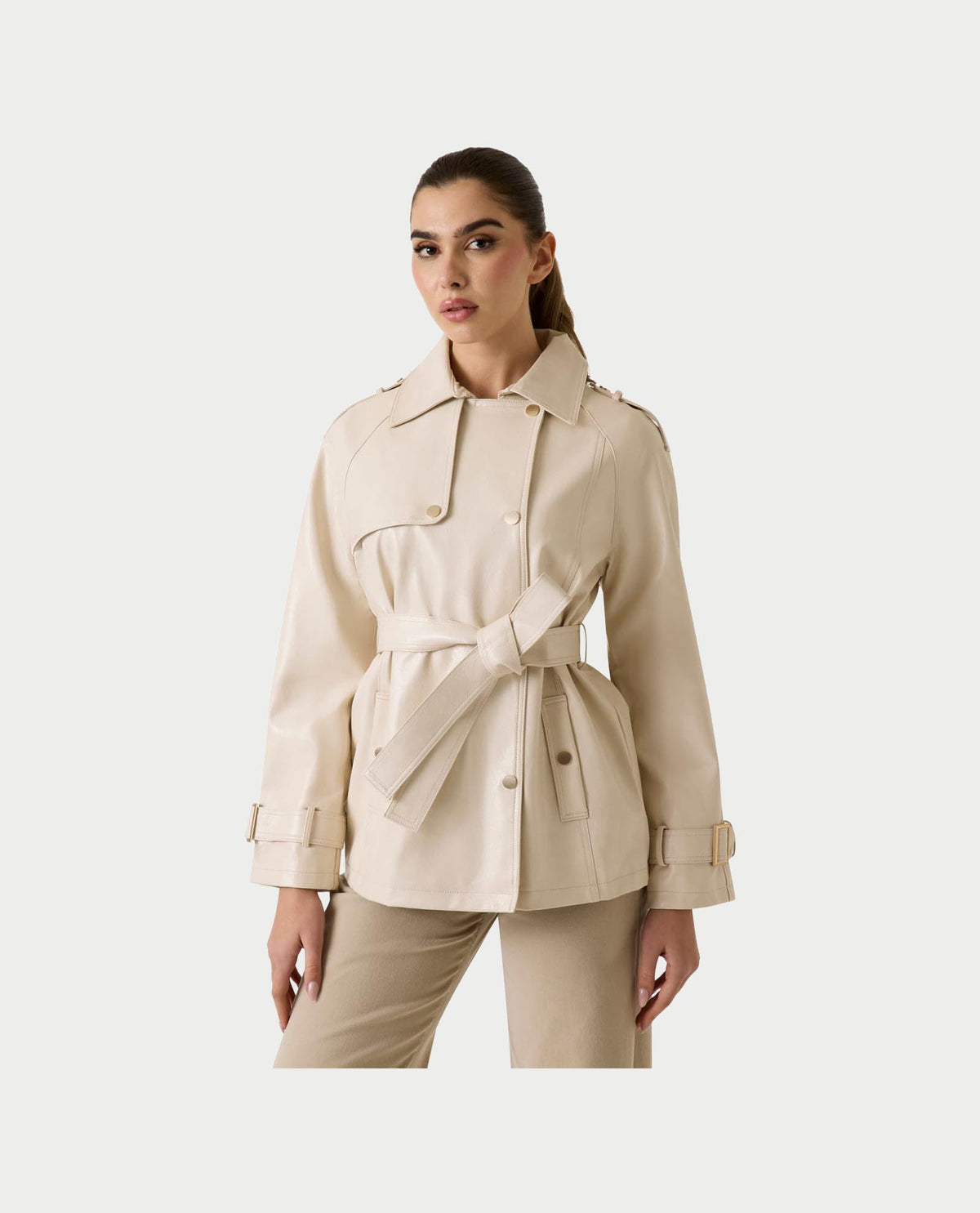 Trench corto Guess donna in ecopelle 