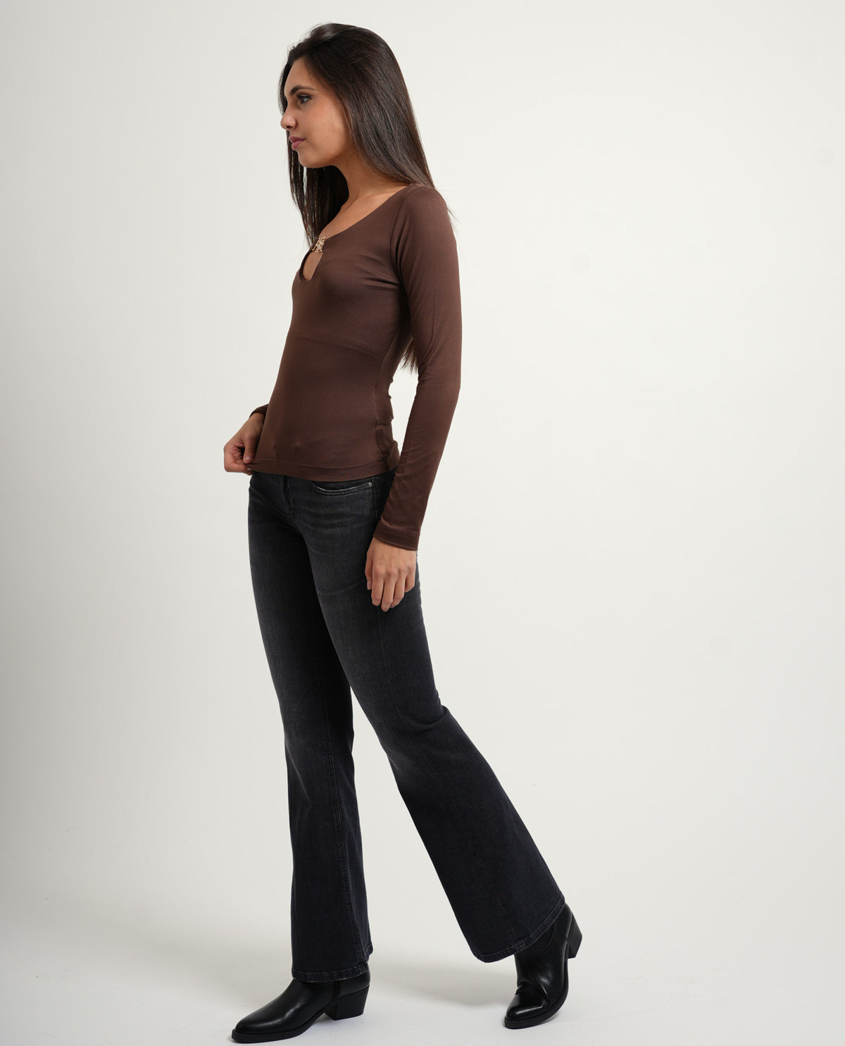 Top con dettaglio gioiello Guess donna 
