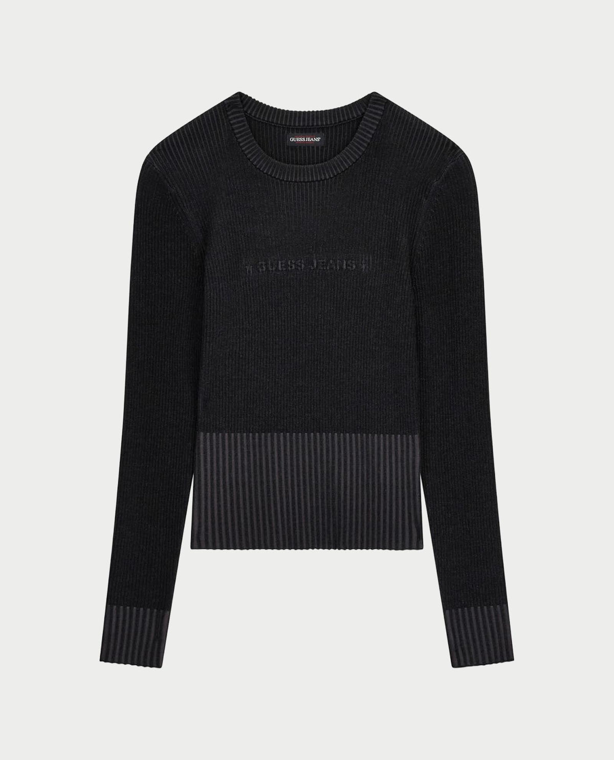 Maglione donna Guess girocollo con logo frontale 