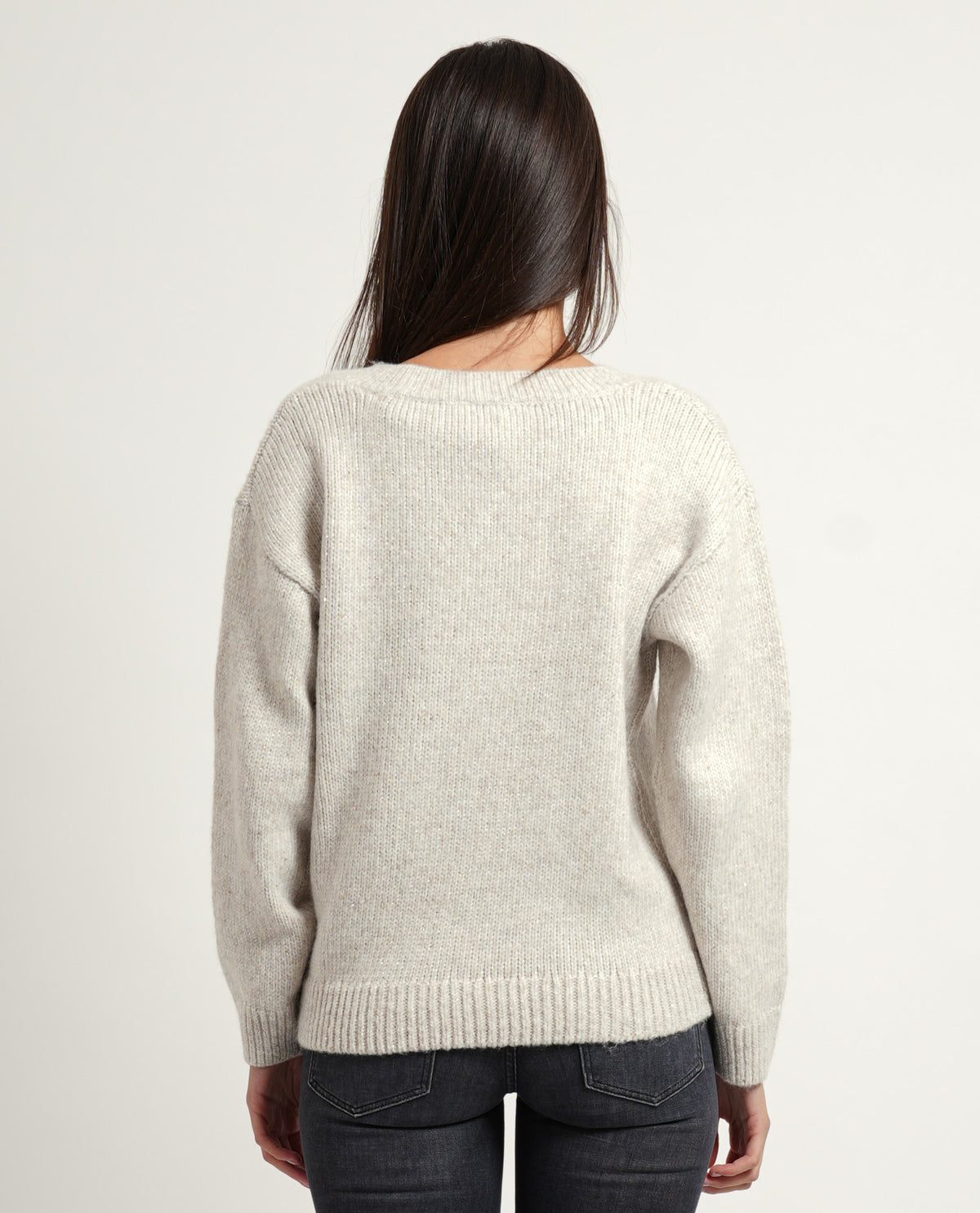 Maglione donna Guess con scollo a V 
