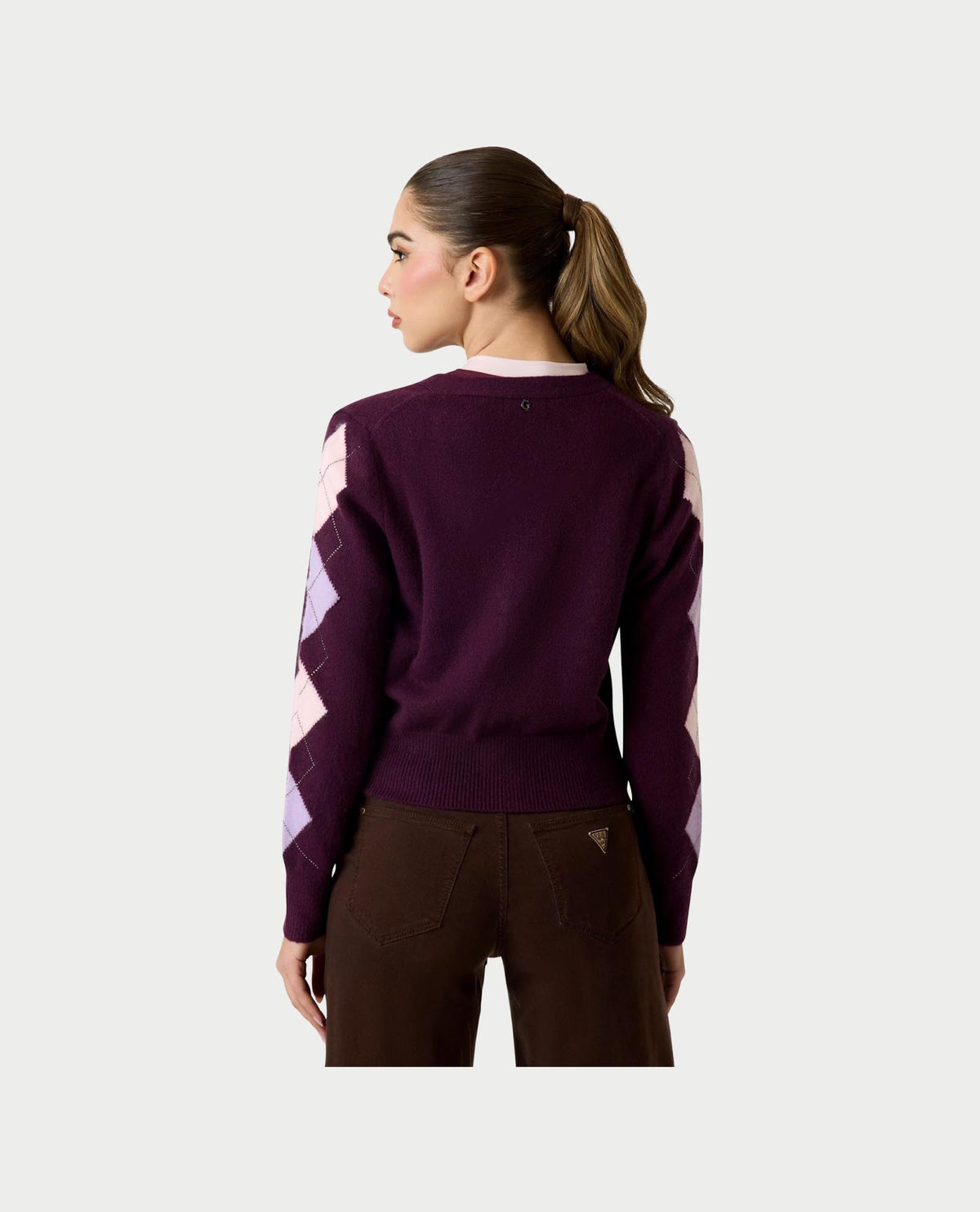 Cardigan donna Guess con motivo a rombo 