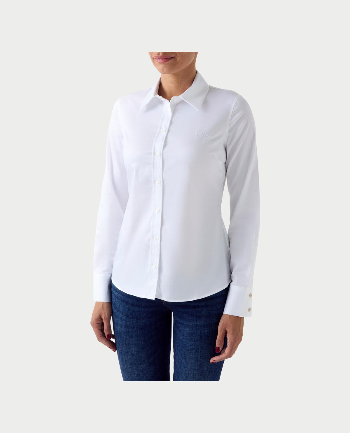 Camicia donna Guess in cotone elasticizzato 