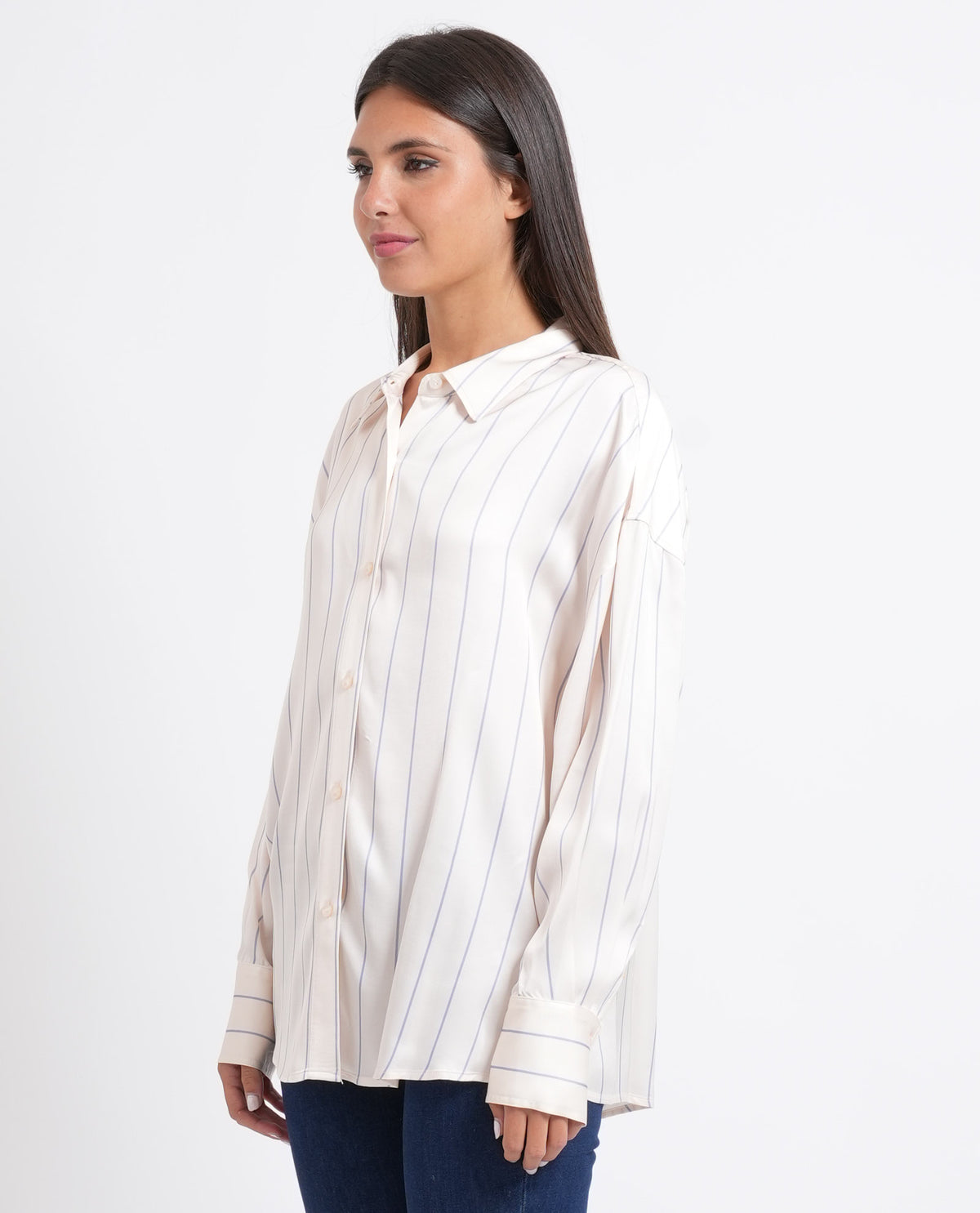 Camicia donna Guess a righe verticali 