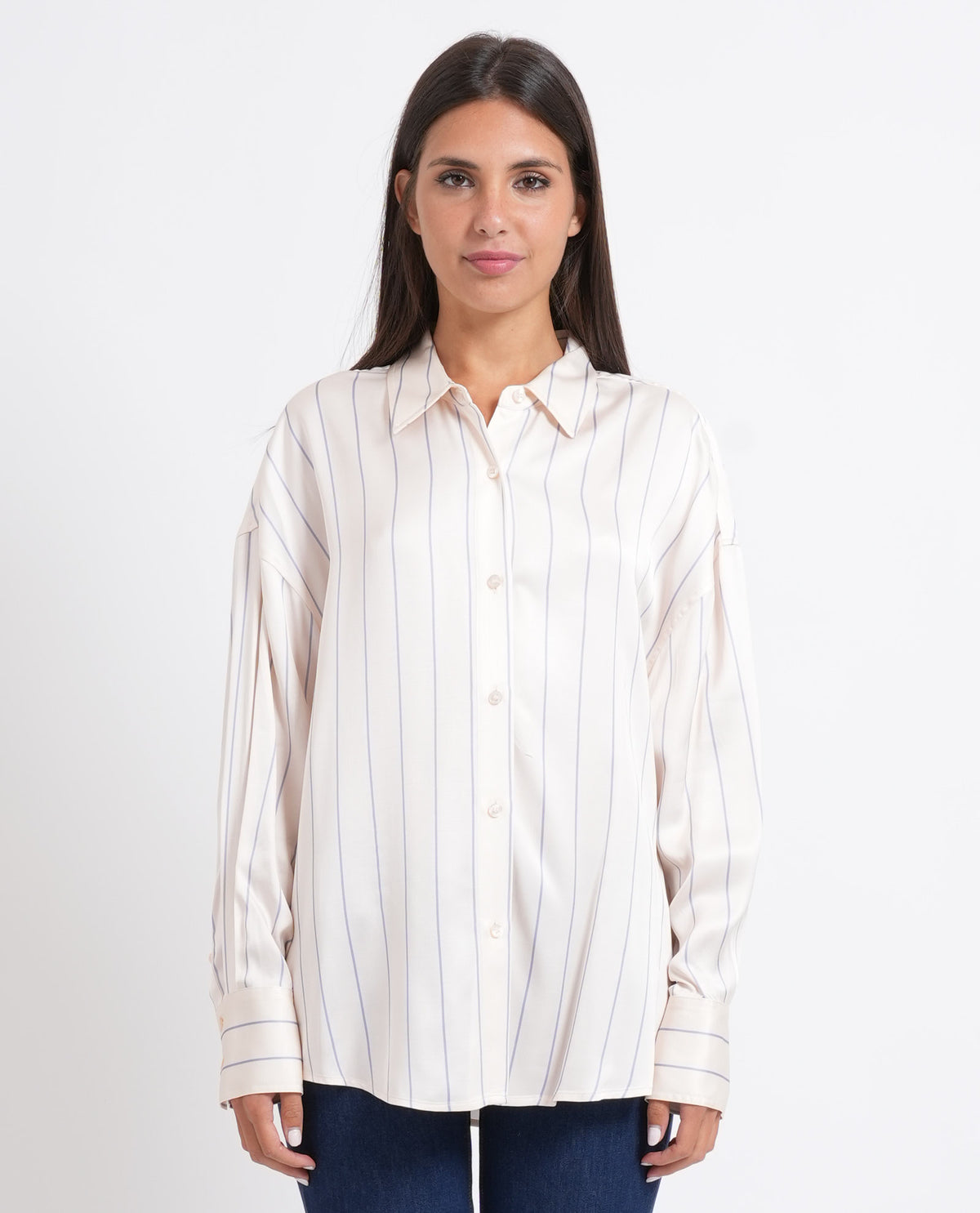 Camicia donna Guess a righe verticali 