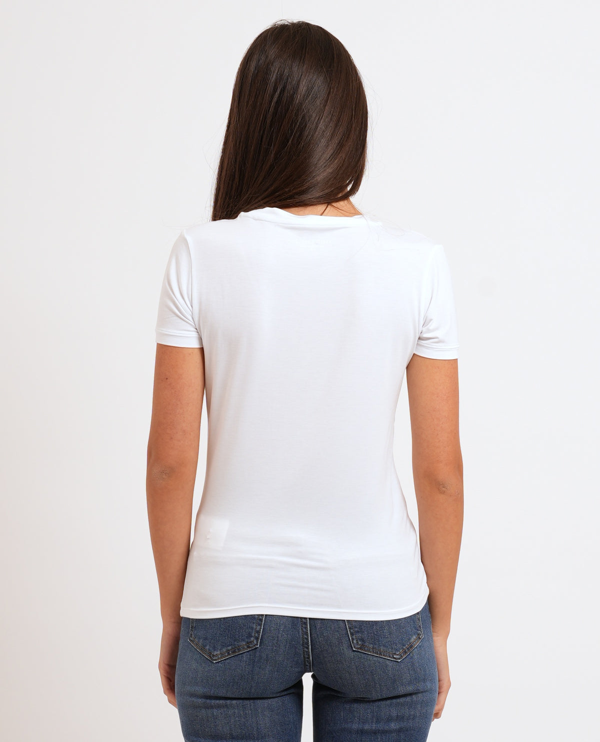 T-shirt donna Guess con logo di strass 