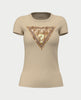 T-shirt donna Guess logo a triangolo grande