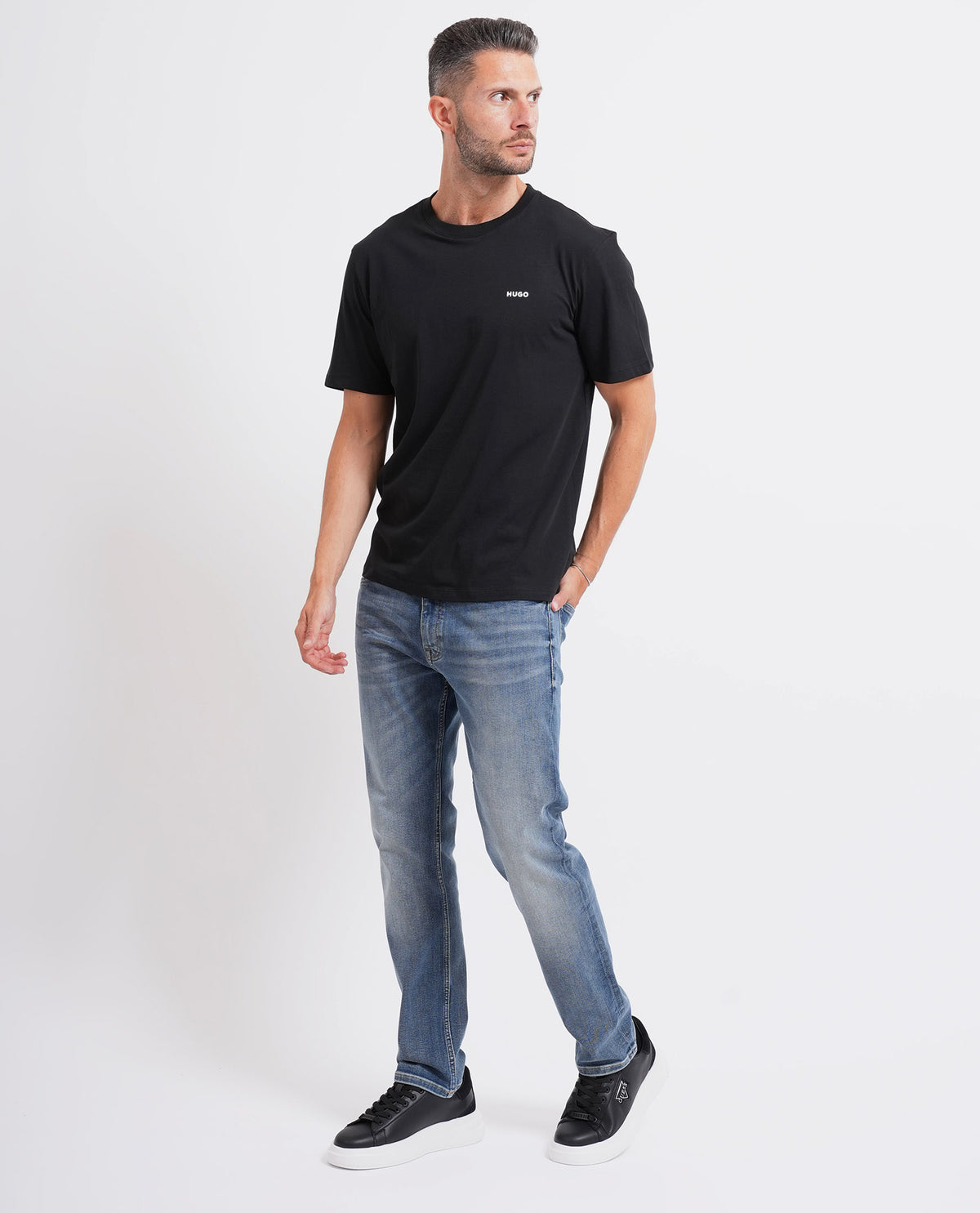 T-shirt Dero da uomo di Hugo basic girocollo 