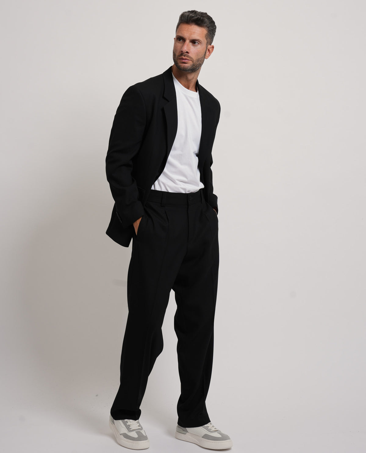 Pantaloni uomo Hugo in twill elasticizzato 