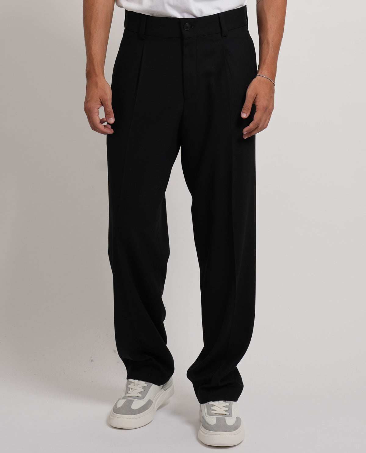 Pantaloni uomo Hugo in twill elasticizzato 