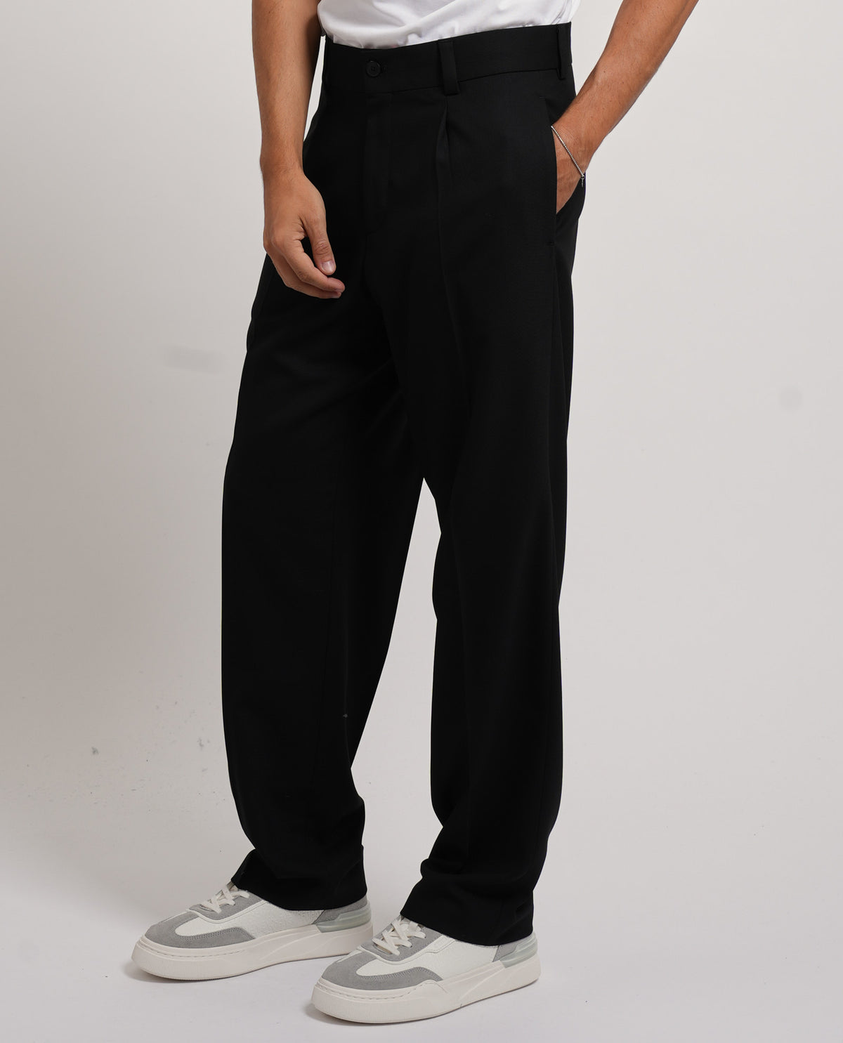 Pantaloni uomo Hugo in twill elasticizzato 
