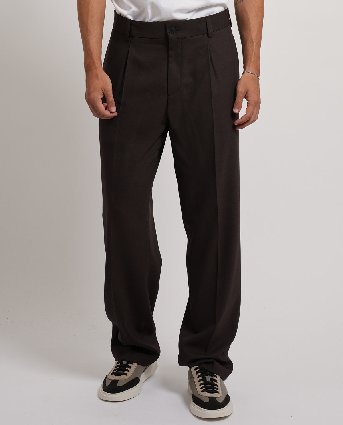 Pantaloni uomo Hugo in twill elasticizzato 