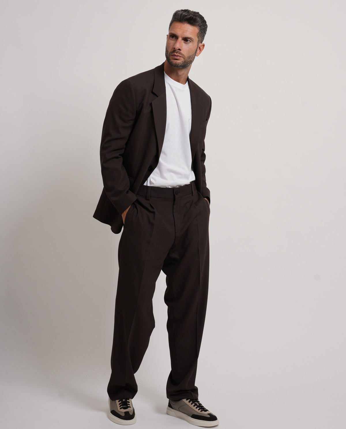 Pantaloni uomo Hugo in twill elasticizzato 