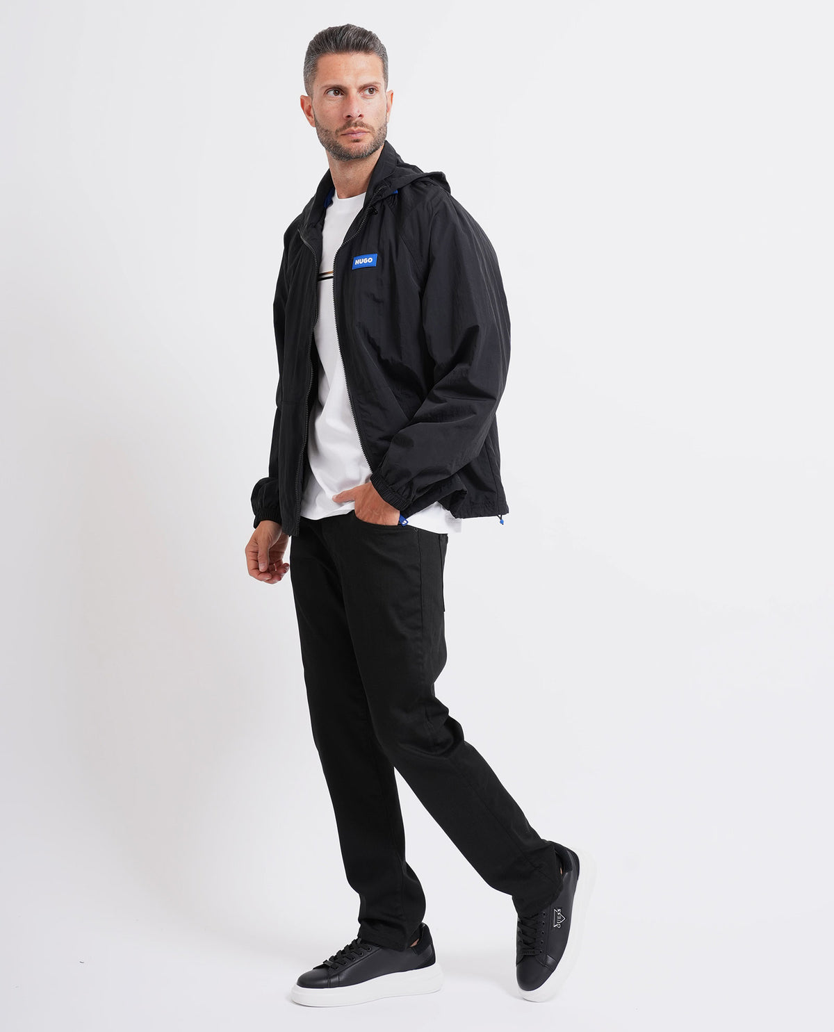Giacca uomo Hugo con cappuccio removibile 