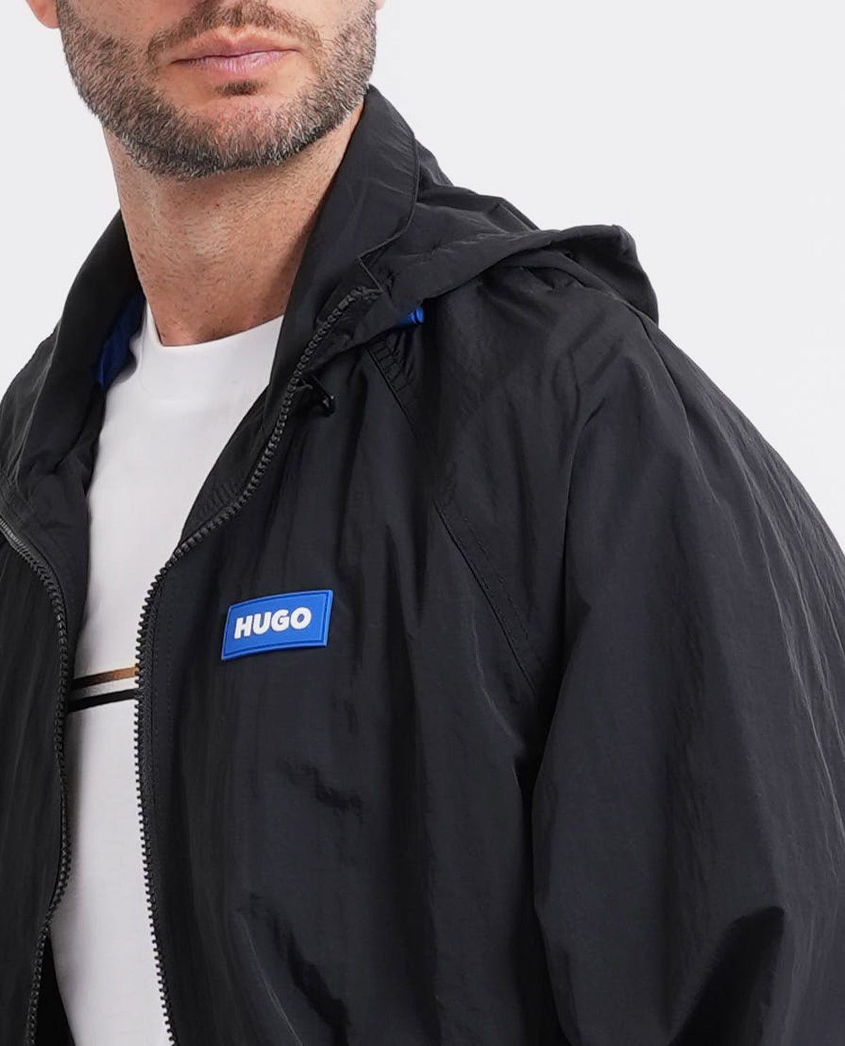 Giacca uomo Hugo con cappuccio removibile 