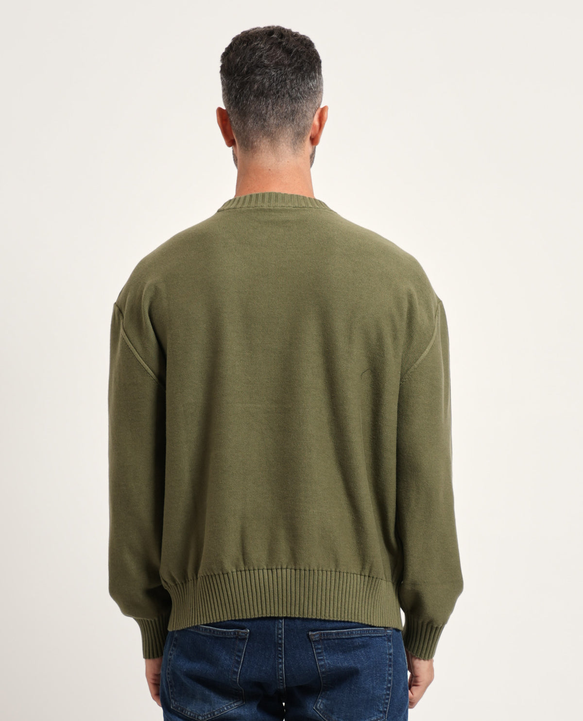 Maglione uomo Hugo girocollo con etichetta logo 