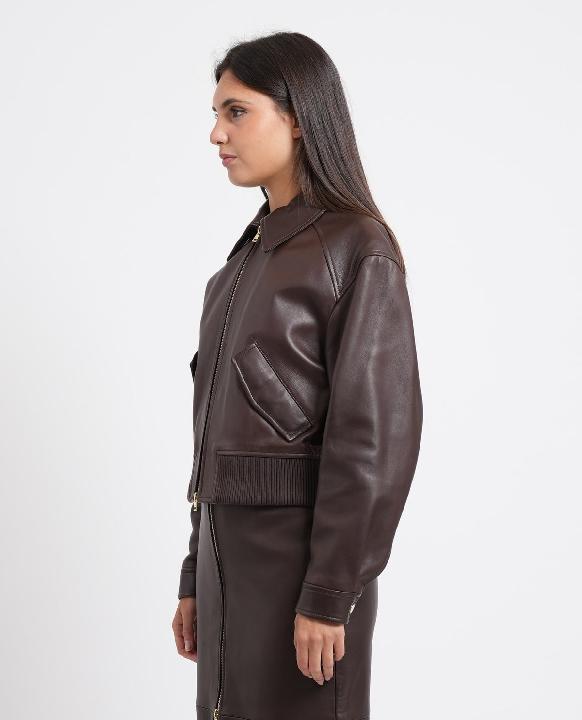 Giacca donna di Hugo in pelle 