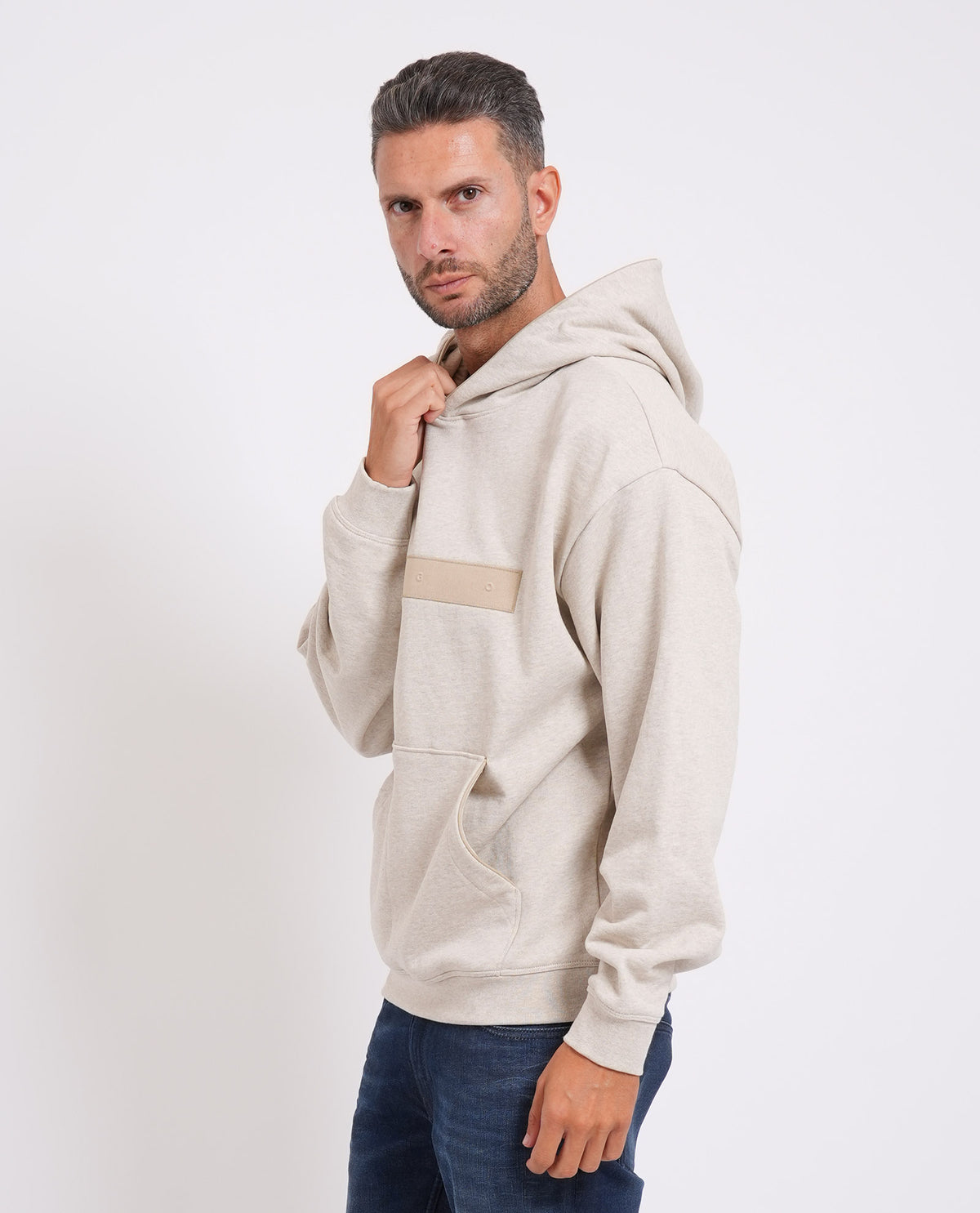 Felpa uomo di Hugo con logo orizzontale 