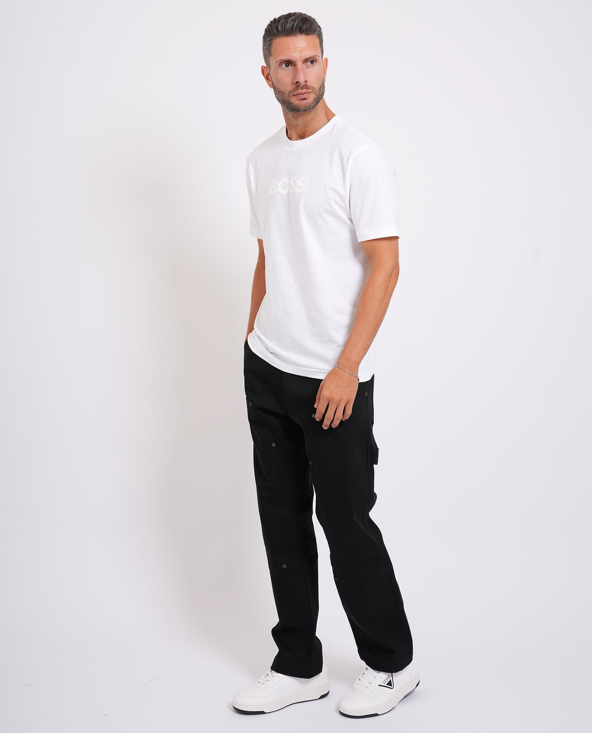 Pantaloni uomo di Hugo in cotone elasticizzato 