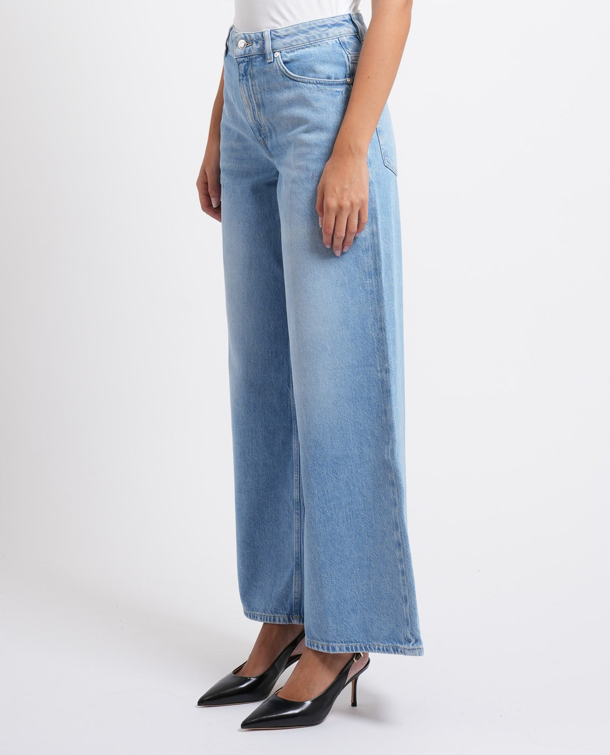 Jeans donna wide-leg di Hugo in denim 