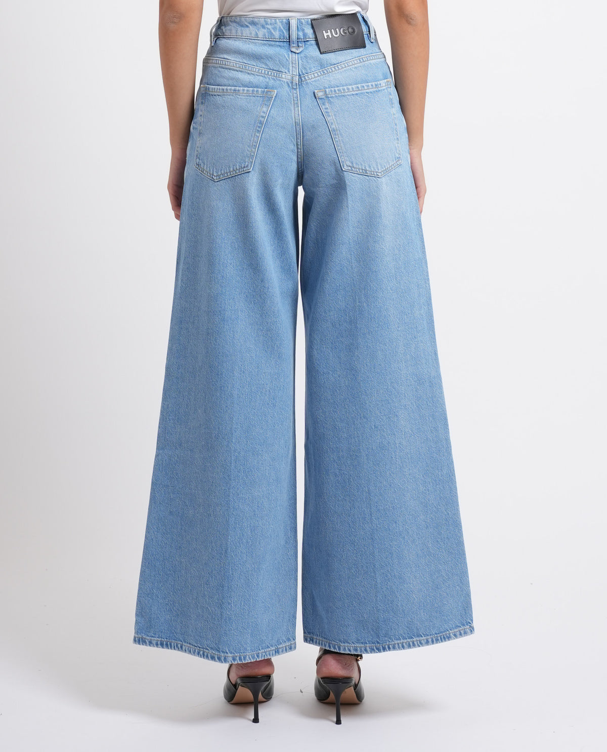 Jeans donna wide-leg di Hugo in denim 