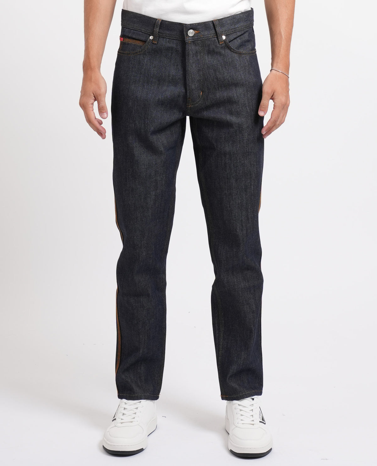 Jeans Hugo uomo in denim grezzo 