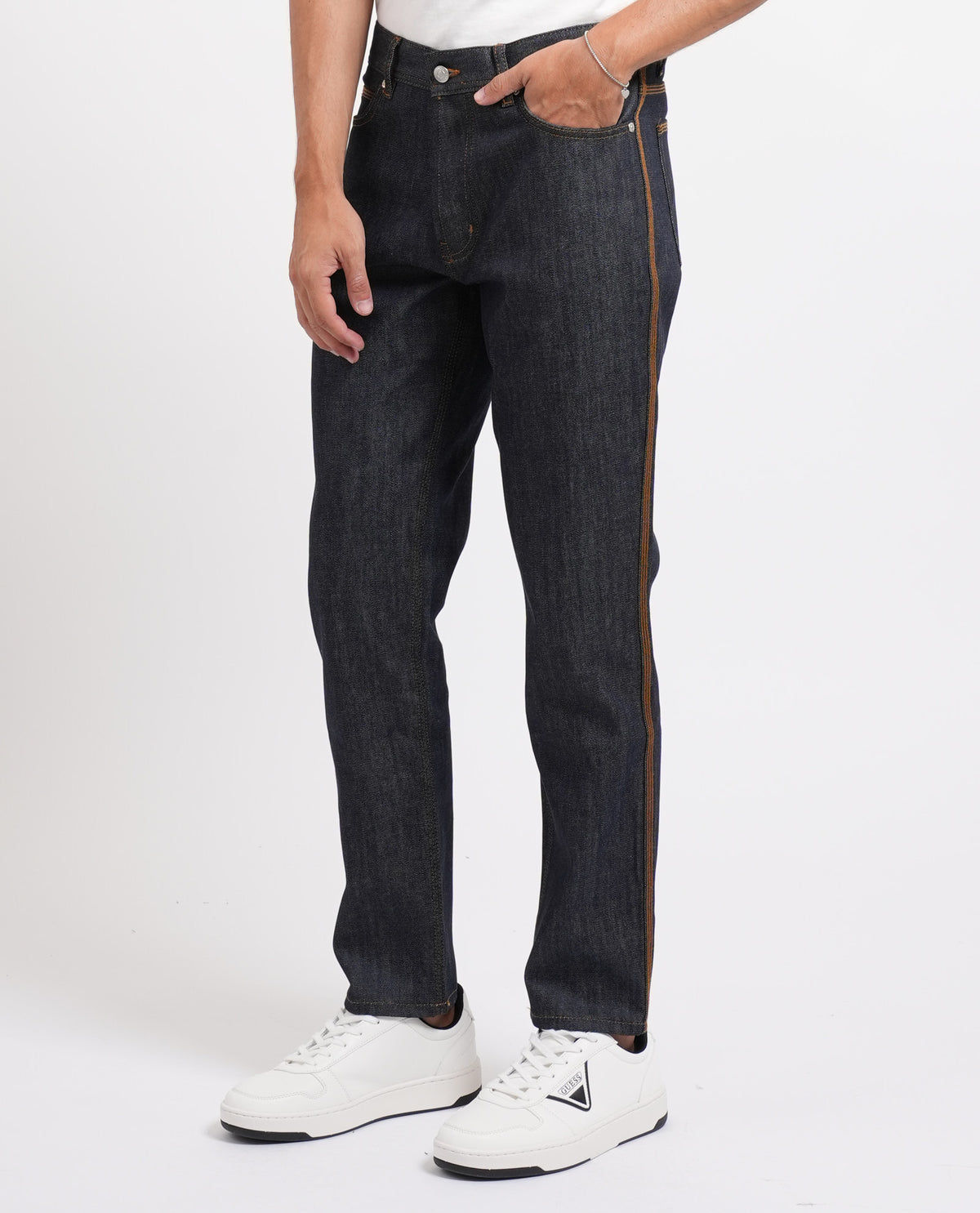 Jeans Hugo uomo in denim grezzo 