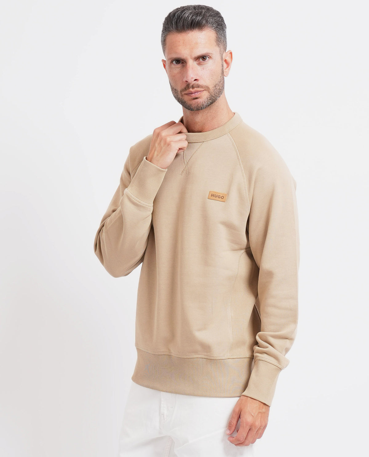 Felpa uomo Hugo in terry di cotone 