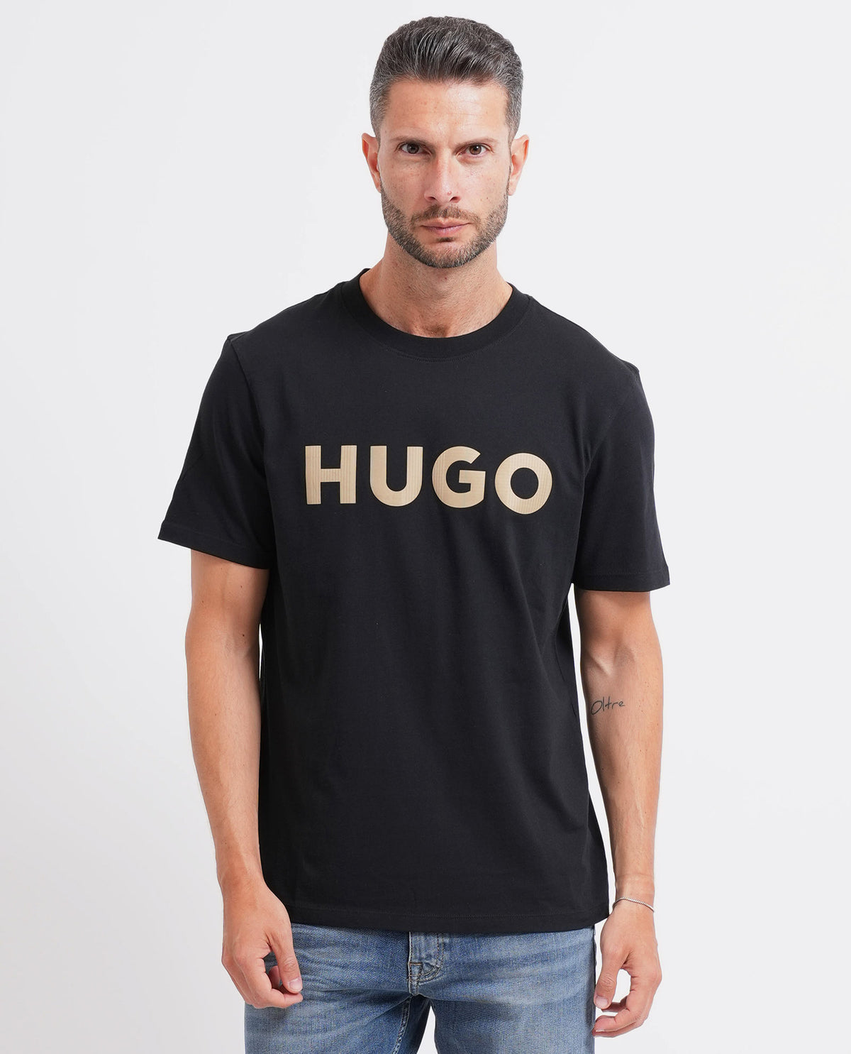 T-shirt con logo in rilievo Hugo uomo 