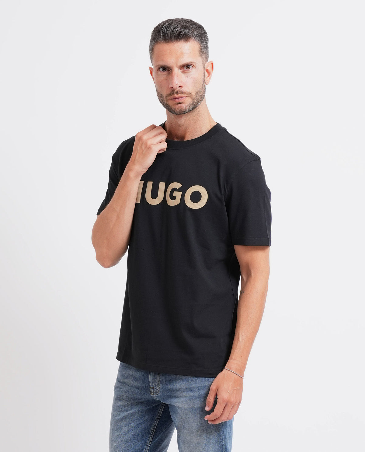 T-shirt con logo in rilievo Hugo uomo 