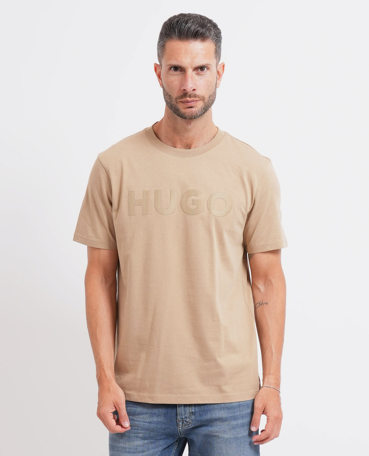 T-shirt con logo in rilievo Hugo uomo 