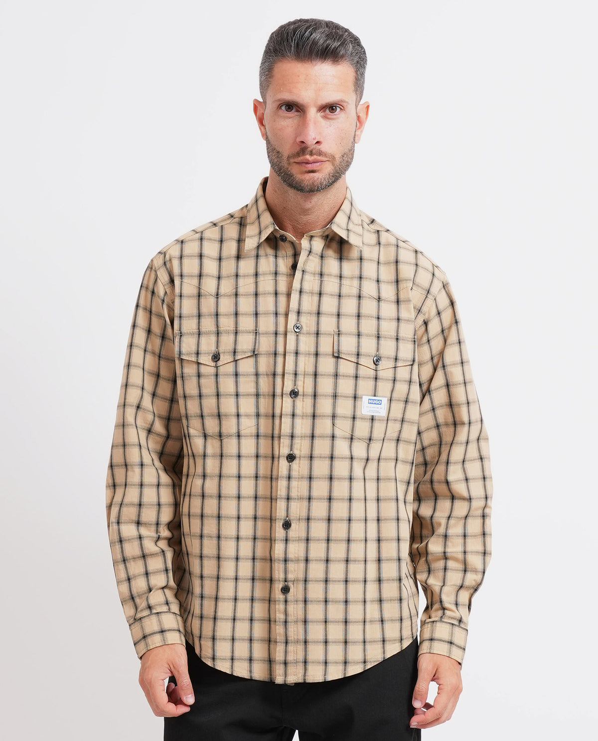 Camicia oversize in popeline di cotone Hugo uomo 