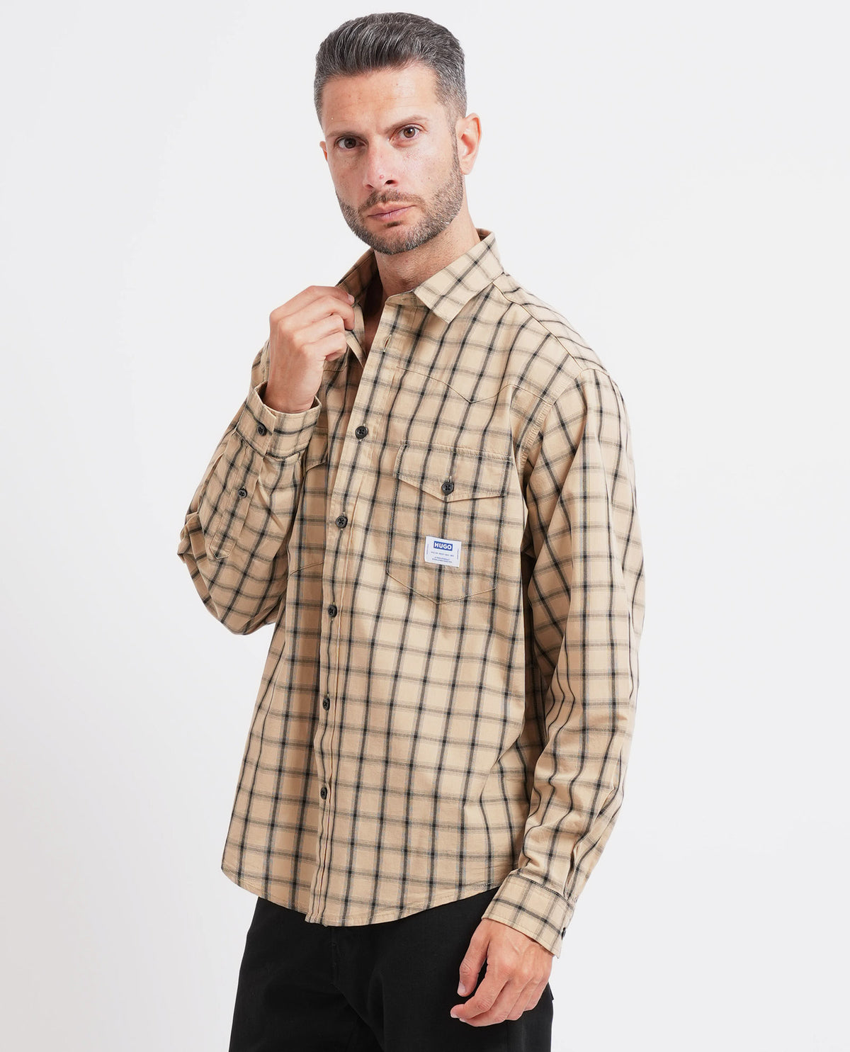 Camicia oversize in popeline di cotone Hugo uomo 